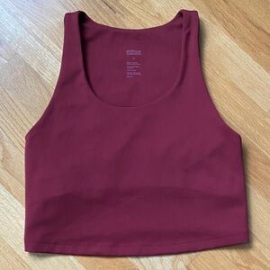 Girlfriend Collective Women's Deep Red Longline Bra Top Tank